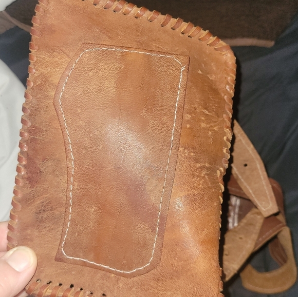 Rustic Handmade Leather Backpack - Picture 8 of 13